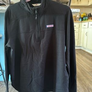 Black half zip vineyard vines
